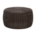 thumbnail image 1 of Household Essentials Handwoven Resin Storage Stool Ottoman, Brown, 1 of 5