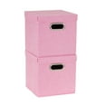 thumbnail image 1 of Household Essentials Heather KD Cube Set, 2pk, Collapsible Linen, Blush, 1 of 5