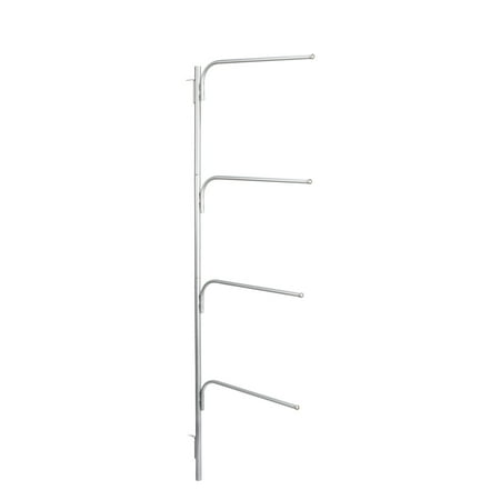 Household Essentials Hinge-It Clutterbuster Family Towel Bar, Silver