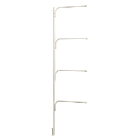 Household Essentials Hinge-It Clutterbuster Family Towel Bar, White