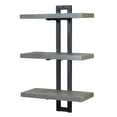 thumbnail image 1 of Household Essentials Jamestown 3 Tier Wall Shelf with Single-Hole Mount Rustic Slate Concrete and Grey Metal, 1 of 7
