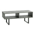 thumbnail image 1 of Household Essentials Jamestown TV Stand Coffee Table with Rectangular Storage Compartments Rustic Slate Concrete and Black Metal, 1 of 7