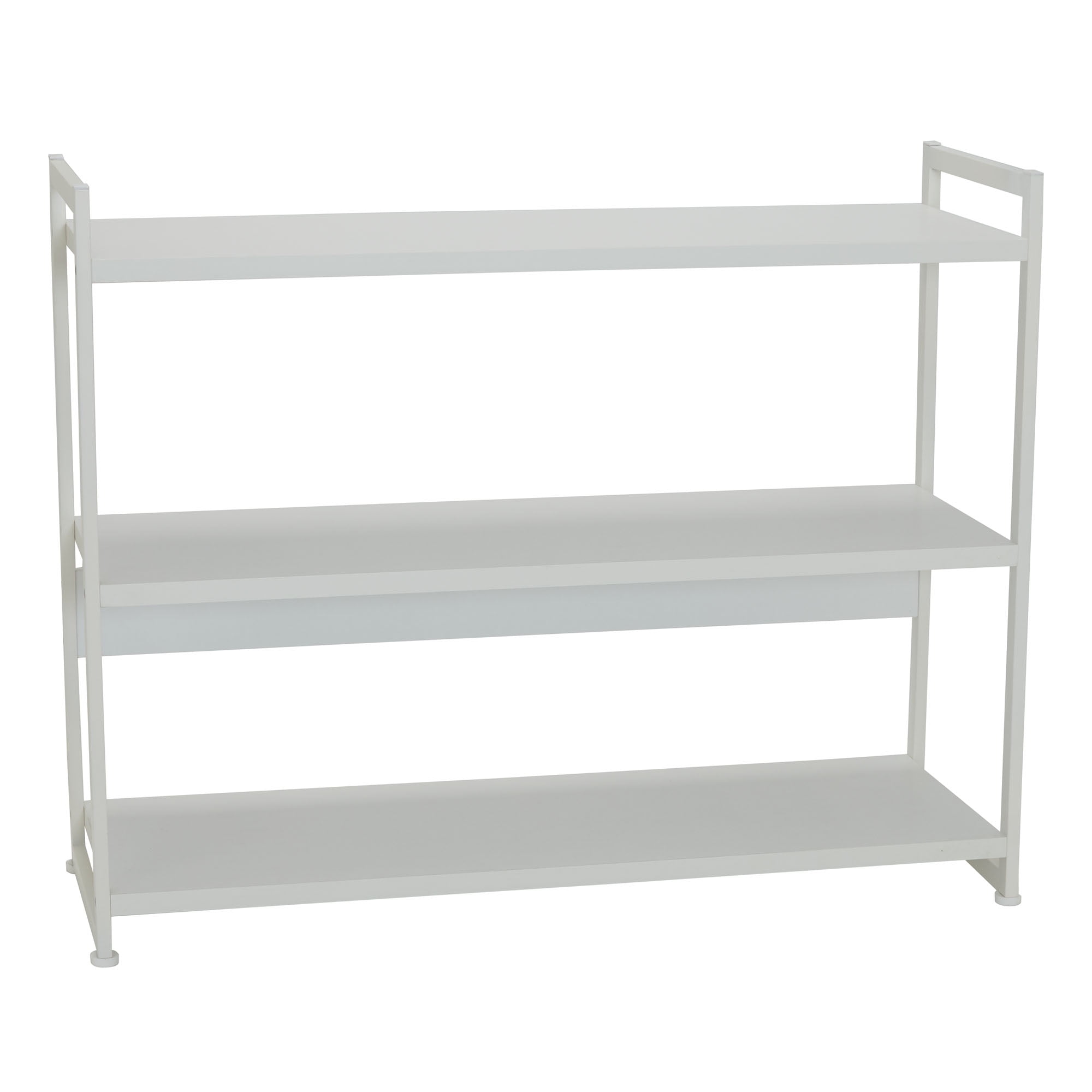 Household Essentials Jamestown Wide 3 Shelf Open Storage Bookshelf
