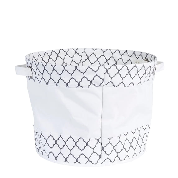 Household Essentials KRUSH CONTAINER Round Hamper Storage Basket with Short Handles