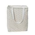 thumbnail image 1 of Household Essentials Krush Rectangular Laundry Bag with Handles, Tan Chevron, 1 of 9