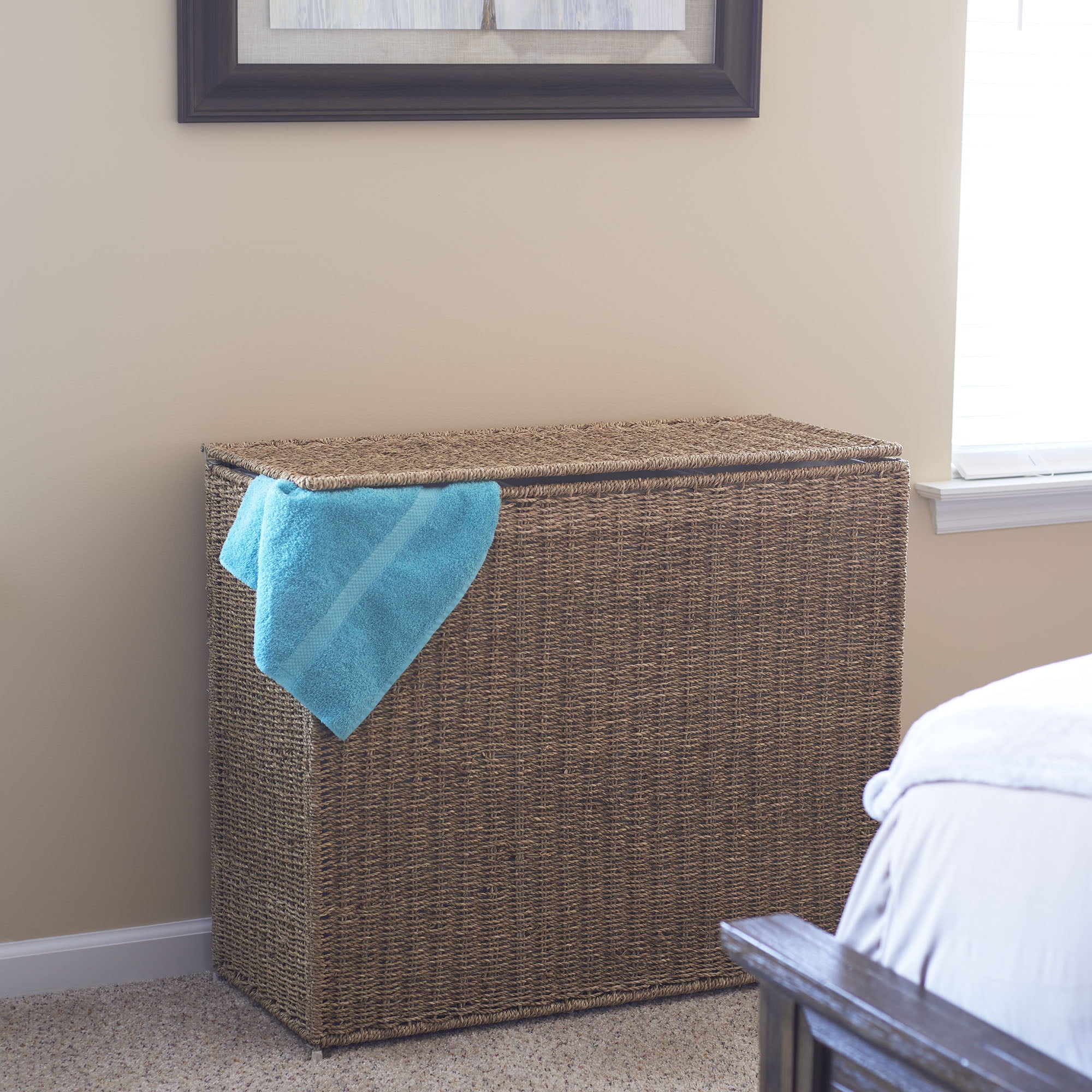 Household Essentials Laundry Sorter with 3 Bags, Brown