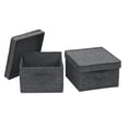 thumbnail image 1 of Household Essentials Medium Fabric Storage Bins, Set of 2, Storage Box with Fully Removable Lid, Luxe Graphite Fabric, 1 of 7