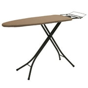 Household Essentials Mega Wide Top Ironing Board, 4-Legs, Steel Top Ironing Board with Fixed Iron Rest, FiberTech Cover and Fiber Pad, Scorch and Stain Resistant, Antique Bronze Frame