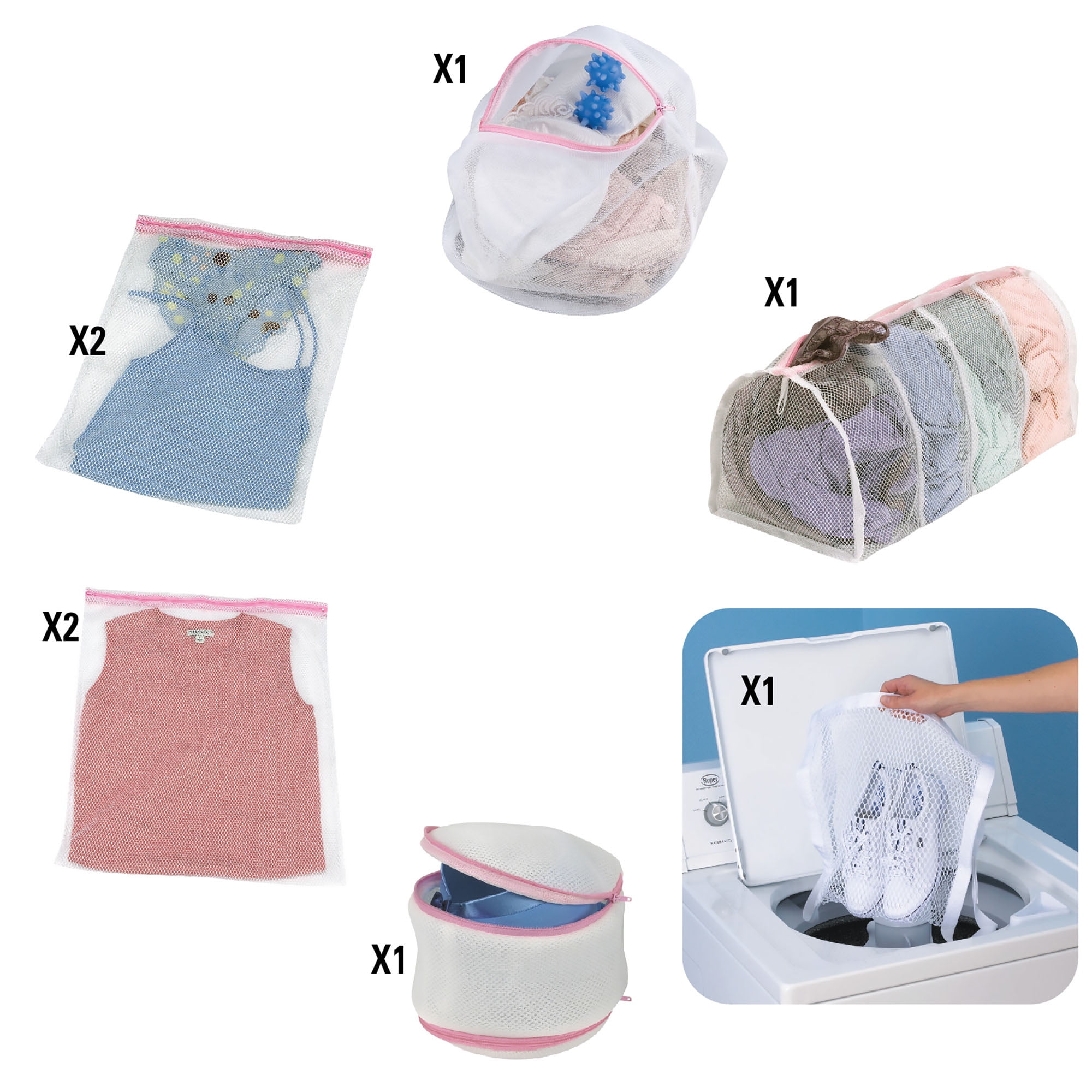 Household Essentials Mesh Laundry Bags Durable Delicates Wash Bags