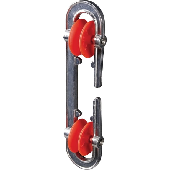 Household Essentials Metal Clothesline Spreader, Prevents Tangling and Twisting Clotheslines, Rust-Resistant, Silver and Red