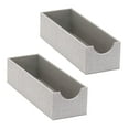 thumbnail image 1 of Household Essentials Narrow Organizer Tray 2 Pack, Slim Accessory Organizer, Sturdy with Soft Fabric, Stylish and Functional, Gray, 1 of 4
