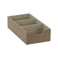thumbnail image 1 of Household Essentials Organizer Tray, Accessory Organizer, Sturdy Drawer Organizer with Fabric Covering and Three Compartments, Tan, 1 of 16