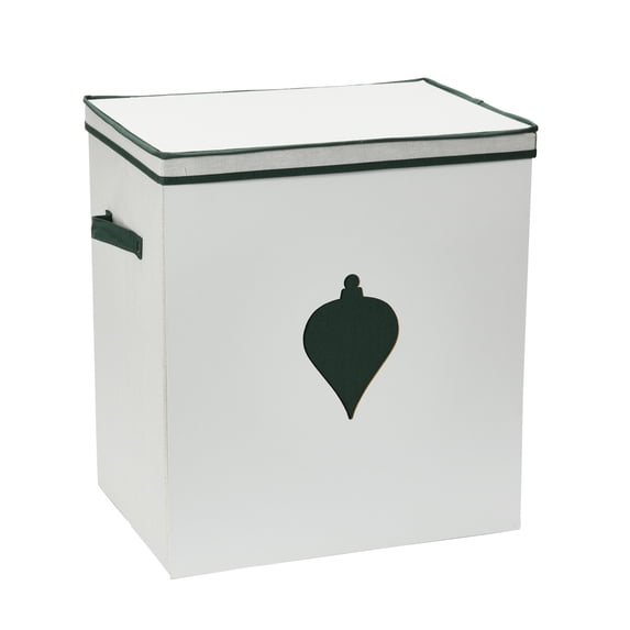 Household Essentials Ornament Storage Chest with 48 Pockets, Green