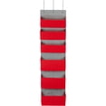 thumbnail image 1 of Household Essentials Over The Door Closet Organizer, Red and Gray, 1 of 2