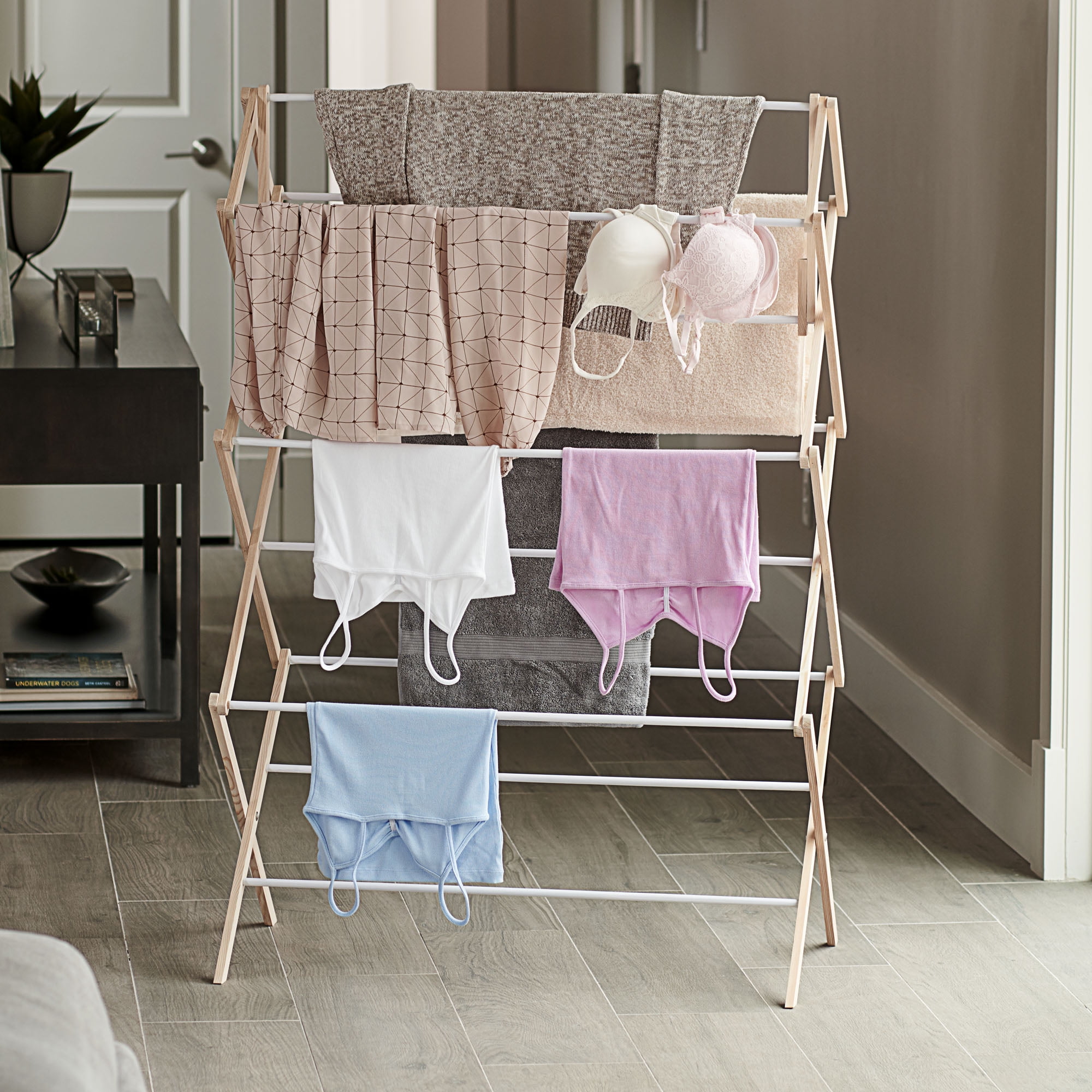 Wood Laundry Stand 
