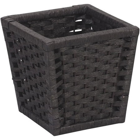 Household Essentials Paper Rope Waste Can, Black