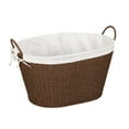 thumbnail image 1 of Household Essentials Paper Rope Woven Oval Laundry Basket, Brown, 1 of 3