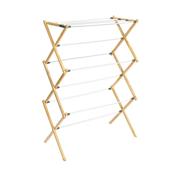 Household Essentials X-Frame Clothes Drying Rack: Stabile Frame, Smooth Rods, 23.8 Ft Hanging Space