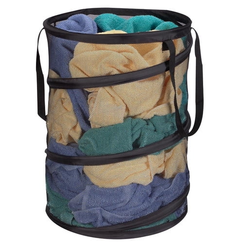Household Essentials Pop Up Laundry Hamper, Black
