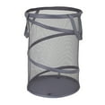 thumbnail image 1 of Household Essentials Pop-Up Mesh Laundry Hamper, Springform Steel Frame, Mesh Lining for Air Circulation, Large Capacity, Easy Set-Up, Compact Storage, Charcoal, 1 of 6