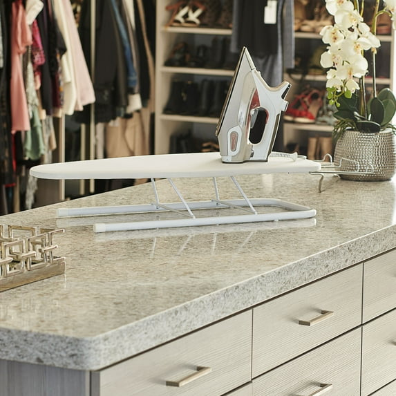 Household Essentials Portable Lightweight Tabletop Ironing Board with Retractable Iron Rest and 5mm Foam Pad