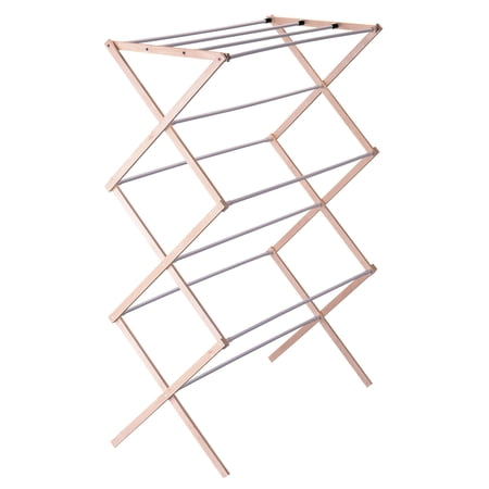 Household Essentials X-Frame Clothes Drying Rack: Stabile Frame, Smooth Rods, 23.8 Ft Hanging Space