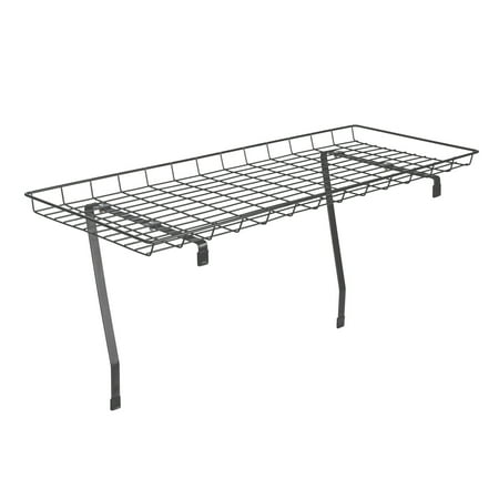 Household Essentials Rear Display Over-The-Washer Storage Shelf to Organize and Store Laundry Room Supplies, Matte Black