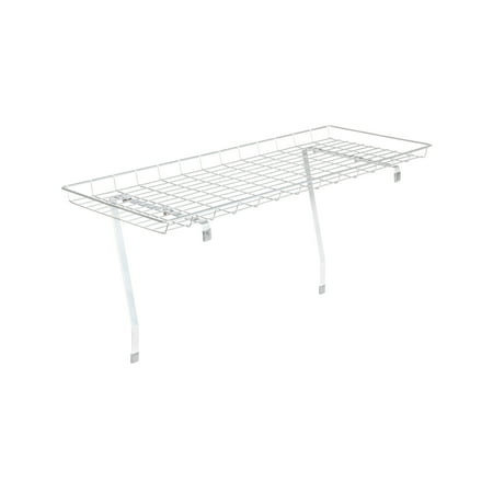 Household Essentials Rear Display Over-The-Washer Storage Shelf to Organize and Store Laundry Room Supplies, Silver