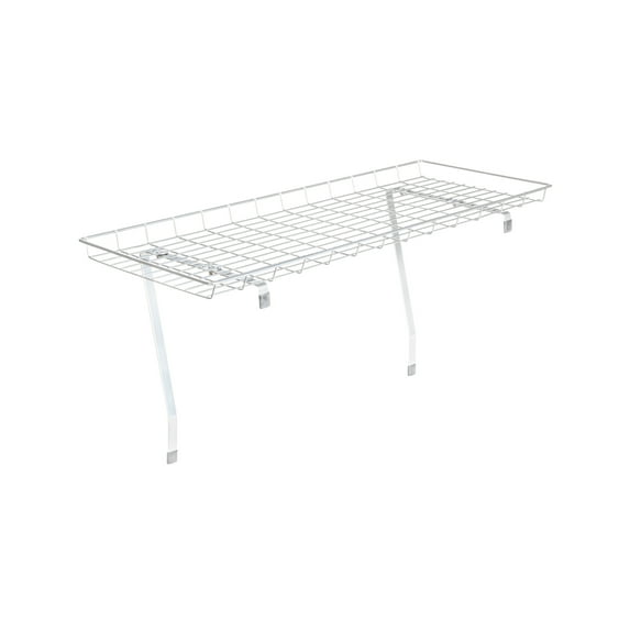 Household Essentials Rear Display Over-The-Washer Storage Shelf to Organize and Store Laundry Room Supplies, Silver