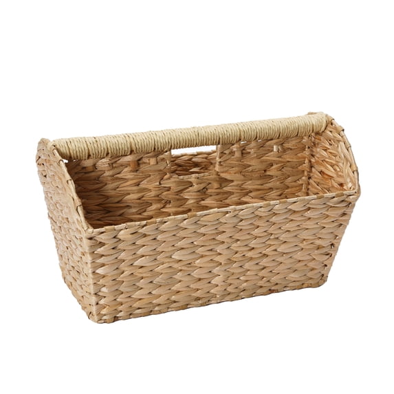 Household Essentials Rectangular Woven Magazine Rack, Cattail