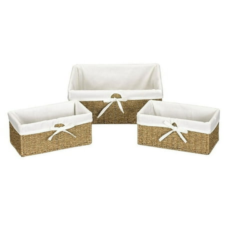 Household Essentials Seagrass Utility Baskets - Set of 3