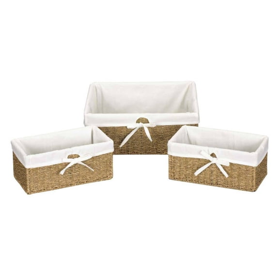 Household Essentials Seagrass Utility Baskets - Set of 3