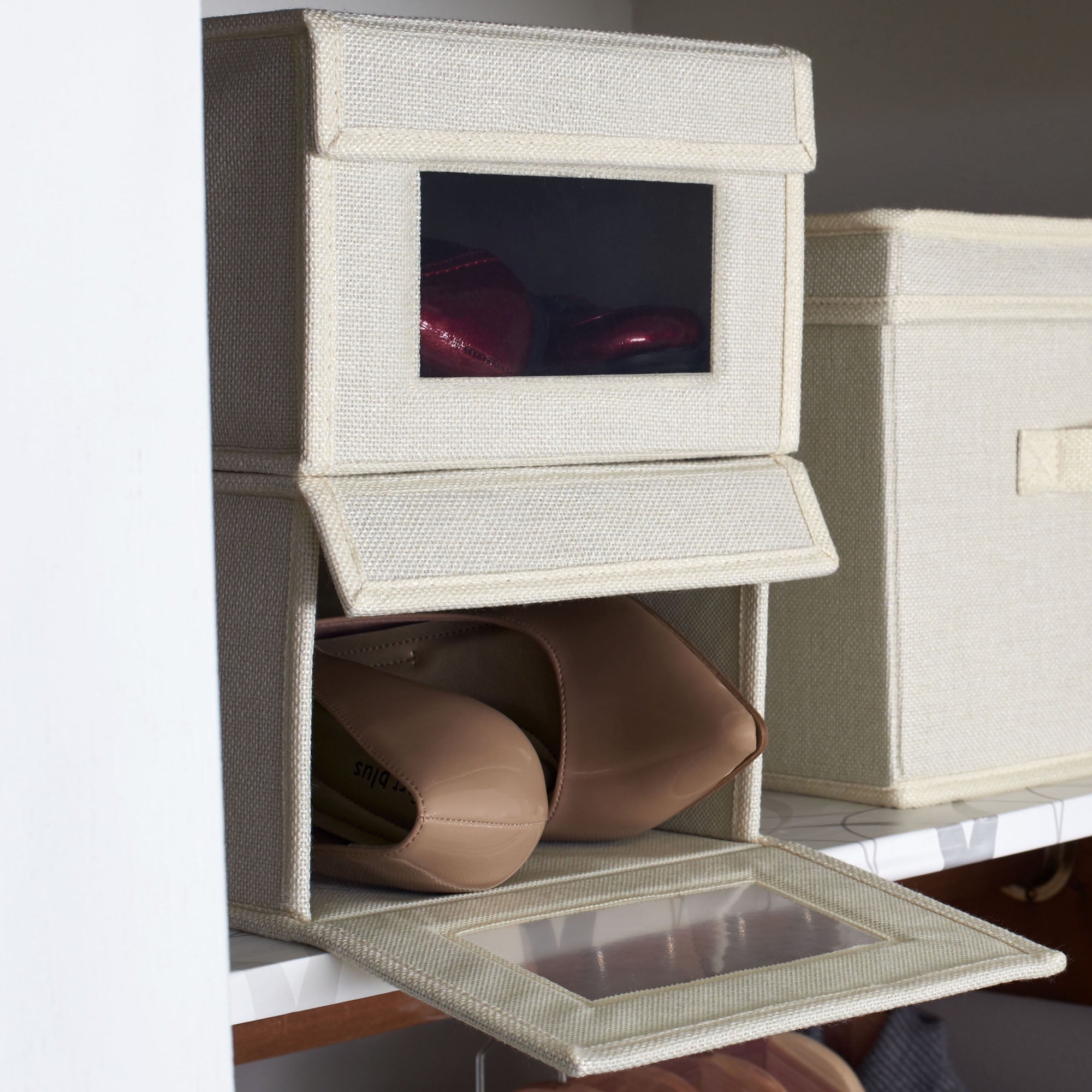 Linen drop hotsell front shoe box