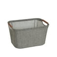 thumbnail image 1 of Household Essentials Small Tapered Soft-Side Storage Bin with Wood Handles, 1 of 4
