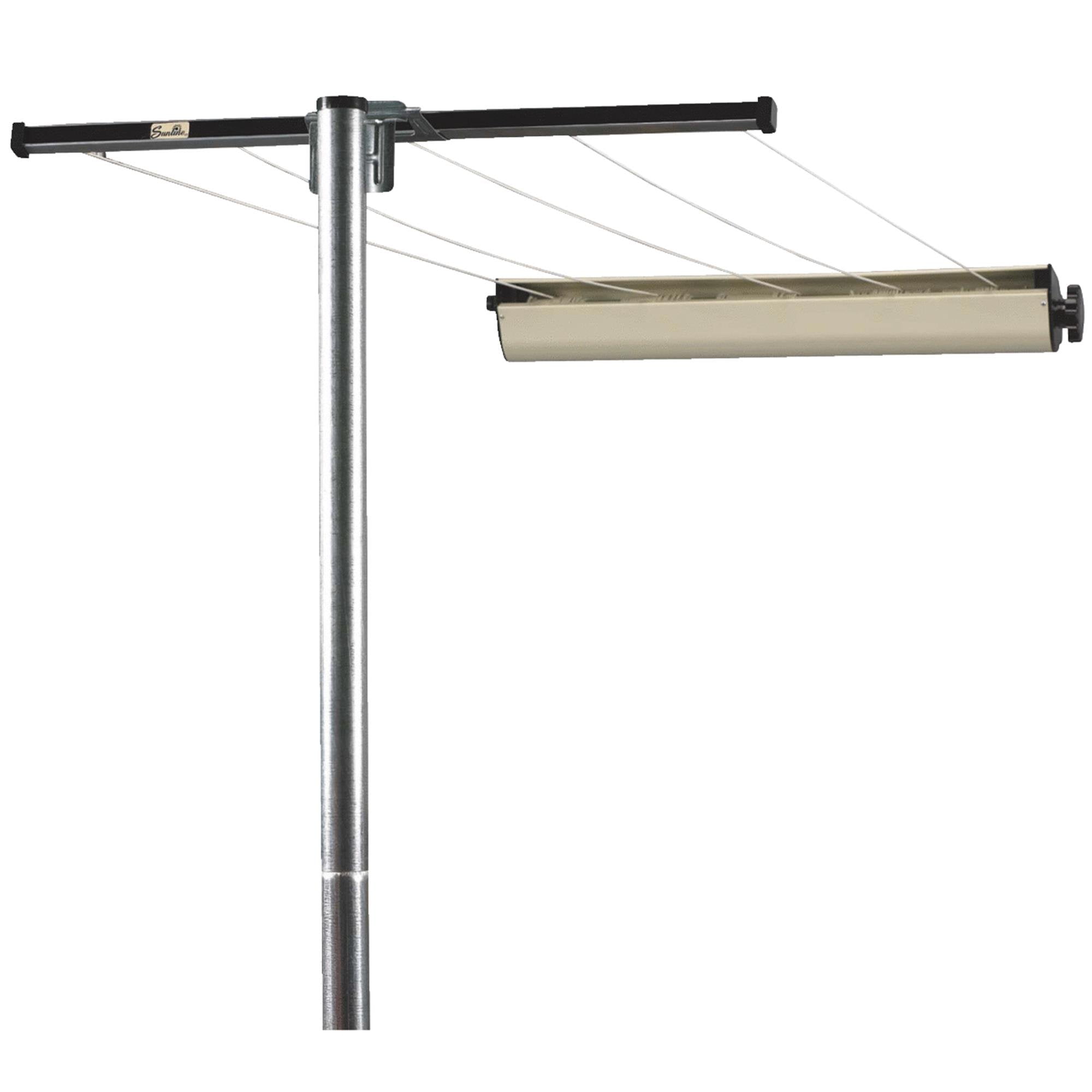 84'' Silver Steel 3-Piece Clothesline Post
