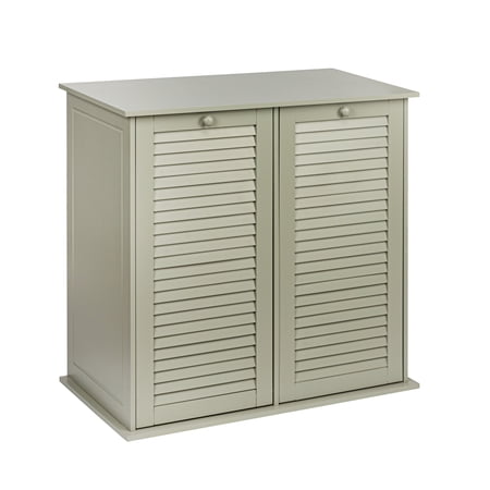 Household Essentials Tilt-out Cabinet Laundry Sorter with Shutter Front, Grey