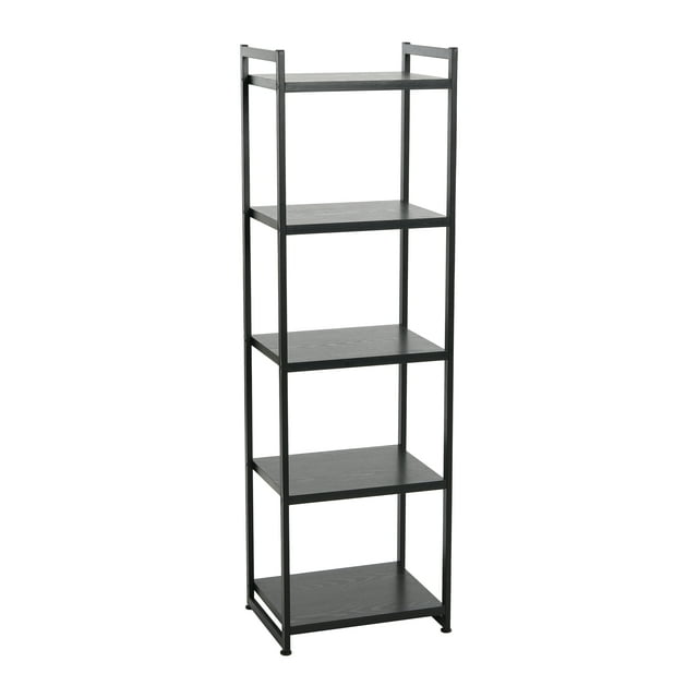 Household Essentials Tower Bookshelf, Tall and Narrow Bookshelf with 5