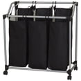thumbnail image 1 of Household Essentials Triple Laundry Sorter with Wheels, Tapered Metal Frame, Removable Polyester Bags, Ventilated, Smooth Rolling Casters, Great for Sorting Laundry, 1 of 9