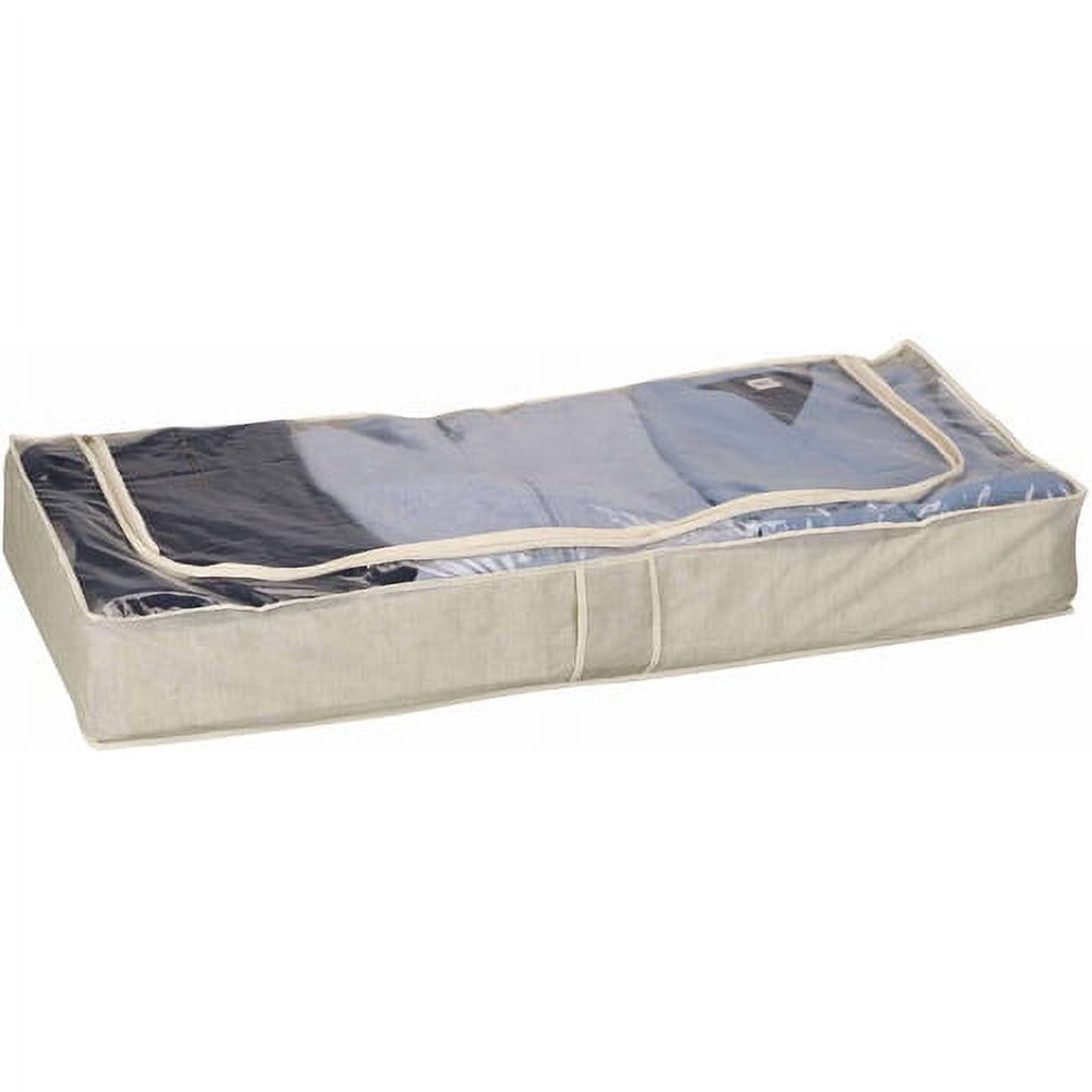 HOUSEHOLD ESSENTIALS 6 in. H x 41 in. W Grey Zippered Linen