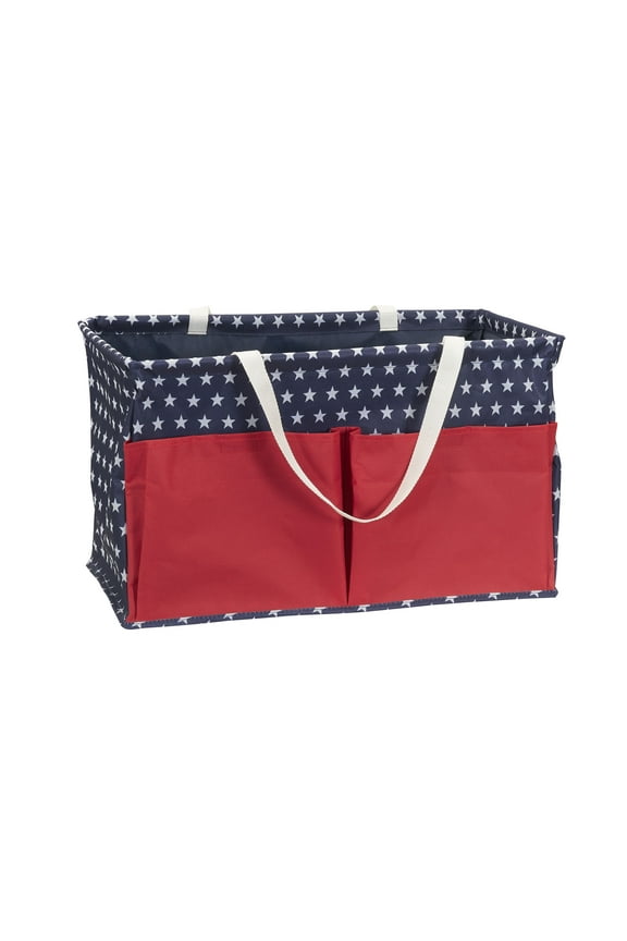 Red, White, and Blue Krush Container All-Purpose Utility Tote with Pockets