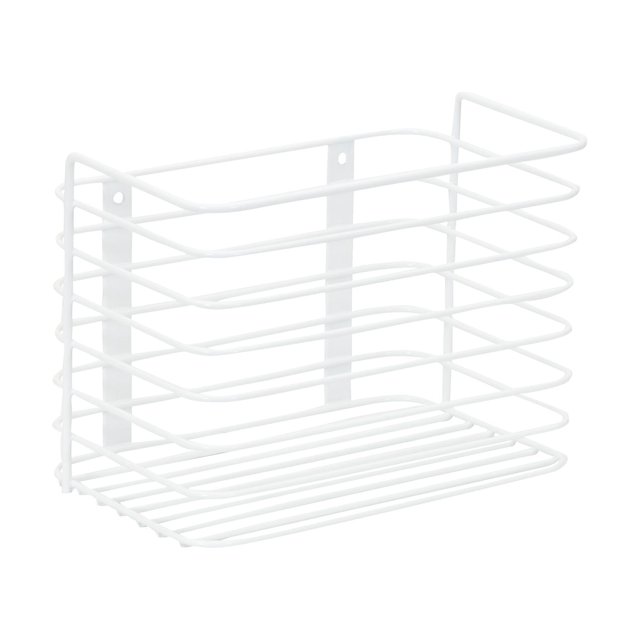 Household Essentials Wall Mount Kitchen Organizer, White