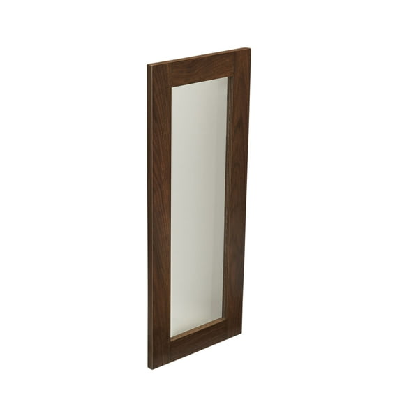 Household Essentials Walnut Rectangle Mirror Wall Décor