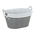 thumbnail image 1 of Household Essentials Woven Laundry Basket with Handles and Liner, Gray Paper Rope Laundry Basket, 1 of 8