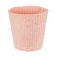 thumbnail image 1 of Household Essentials Wicker Waste Basket, Pink Waste Bin for Bathroom, Bedroom, Office, 1 of 6