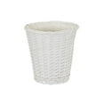 thumbnail image 1 of Household Essentials Wicker Waste Basket, Willow Weave Painted White, Includes Plastic Liner, Great as a Waste Basket or Decorative Planter, White, 1 of 5