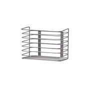 Household Essentials Door Mount Cabinet Organizer, Steel Wire Basket, Attractive Nickel Powder Coating, Great for Saving Space, Mounts to Solid Surface with Hardware Included