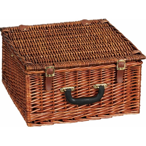 Household Essentials Willow Picnic Basket with Service for 2