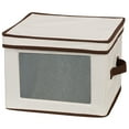 thumbnail image 1 of Household Essentials Dinner Plate Storage Box, Strong Frame and Handles, Windowed Panel, Fully Removable Lid, Stackable and Foldable, Perfect for Preserving Your Dinnerware, 1 of 9