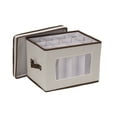 thumbnail image 1 of Household Essentials Champagne Flute Storage Box, 12 Sturdy Compartments, Windowed Front Panel, 2 Riveted Handles, Foldable and Stackable Storage Box, 1 of 9