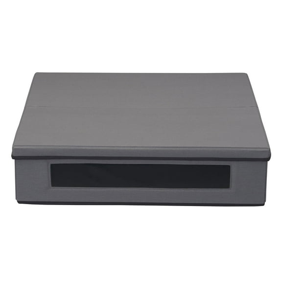 Household Essentials Wreath Storage Container, 24 Inch Wreath Storage Box with Handles, Sturdy Sides, Keeps Wreaths Free of Dust and Pests in Storage, Gray